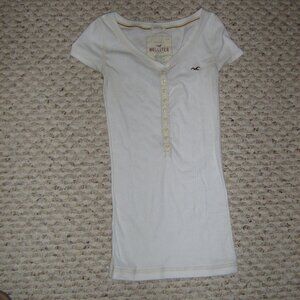 hollister white henley